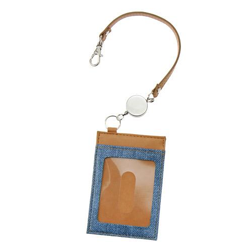 Denim style fabric reel pass case