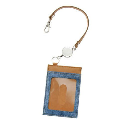 Denim style fabric reel pass case