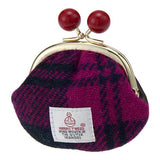 Japan made by Harris Tweed beanbag linnet purse pouch - Pink