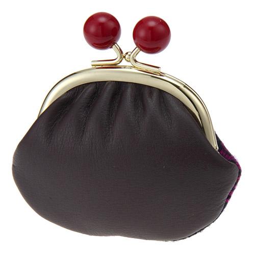 Japan made by Harris Tweed beanbag linnet purse pouch - Pink