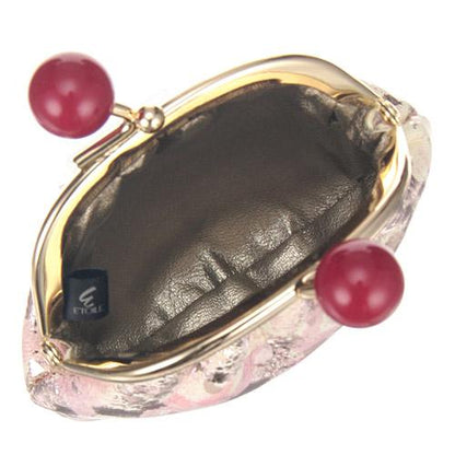 Random foil pom pom pouch - pink