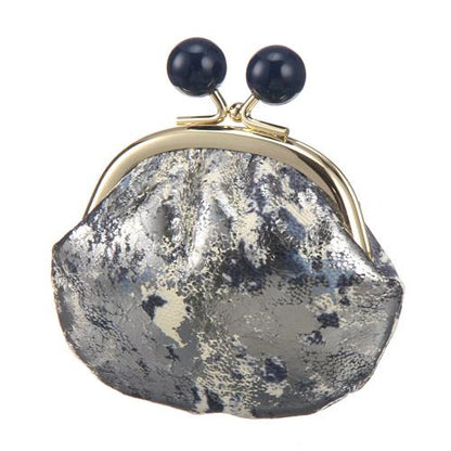 Random foil pom pom pouch - blue