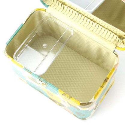 Yellow Flower Print Makeup Cosmetic Case