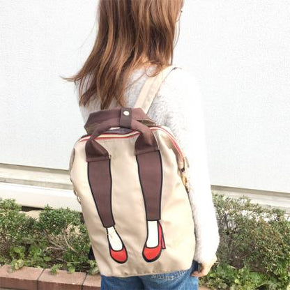 mis zapatos Anklet Nylon Backpack - Black