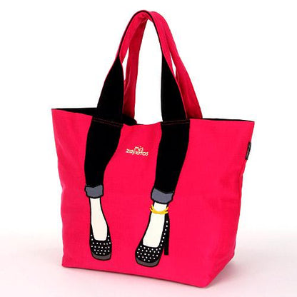 mis zapatos skinny pants tote - Pink