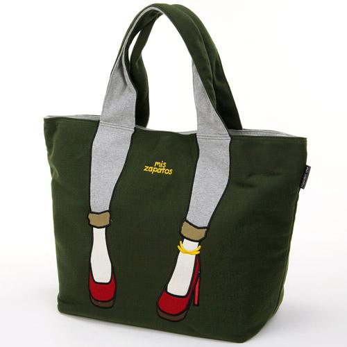 mis zapatos skinny pants tote - Moss Green