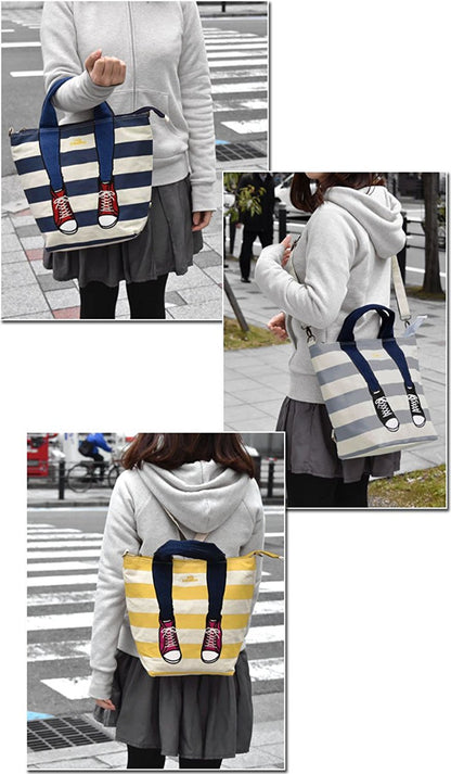 mis zapatos Canvas 3-way tote bag