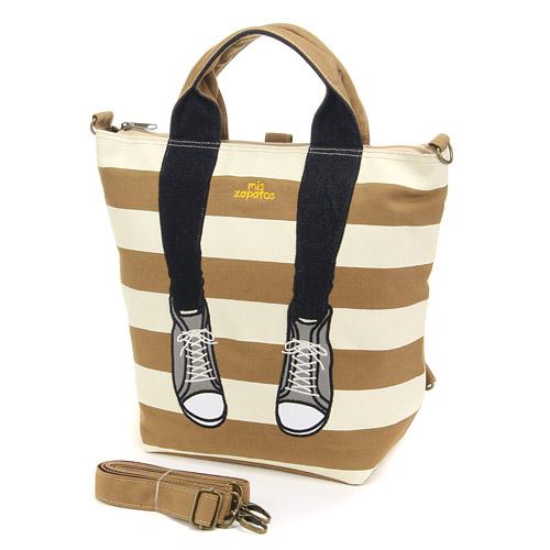 mis zapatos Canvas 3-way tote bag