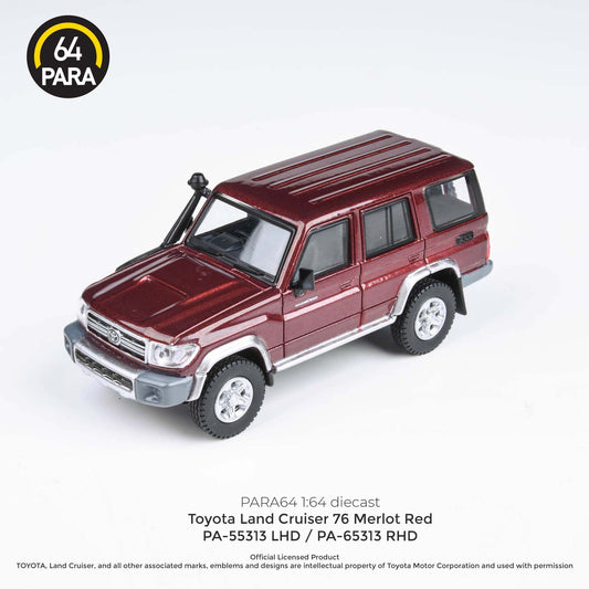 PARA64 1/64 2014 Toyota  Land Cruiser LC76 Merlot Red LHD PA-55313