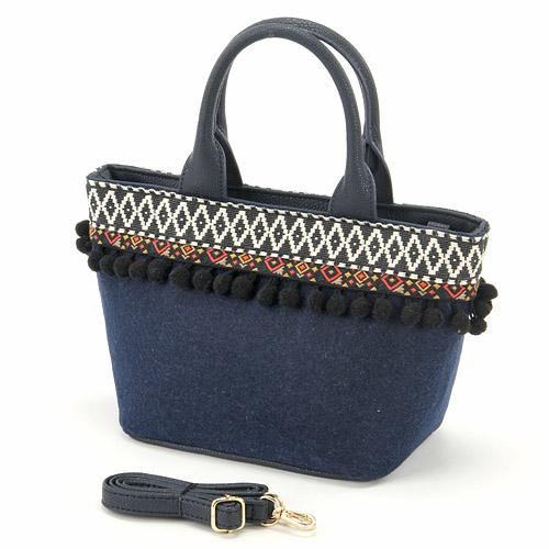 Mini tote bag - Blue