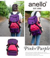 anello ®Japan RETRO OUTDOOR Backpack - Pink x Purple AH-B1901