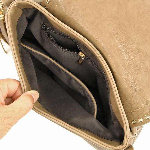 Faux Fur Shoulder Bag Beige