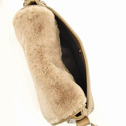 Faux Fur Shoulder Bag Green