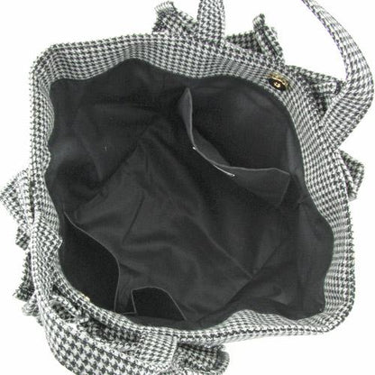 Wool furill horizontal tote bag - Thousand birds