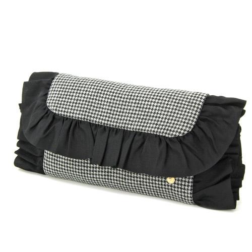 Wool fur clutch - Thousand birds