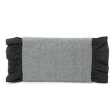 Wool fur clutch - Charcoal grey