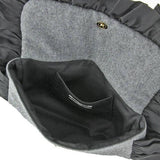 Wool fur clutch - Charcoal grey