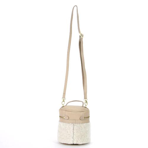 Cylindrical shoulder bag - Off white