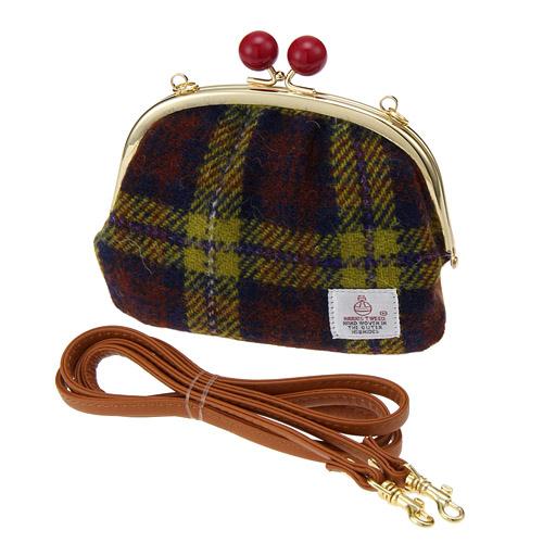 Japan made by Harris Tweed 2WAY pouch / clutch shoulder bag - Yellow