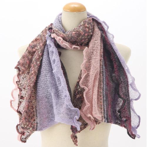 Frilled muffler - Pink 