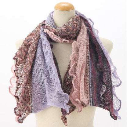 Frilled muffler - Pink 