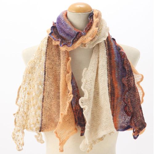 Frilled muffler - Peach