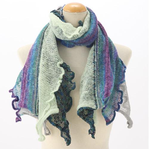 Frilled muffler - Green 