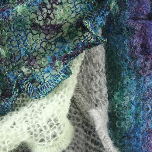 Frilled muffler - Green 