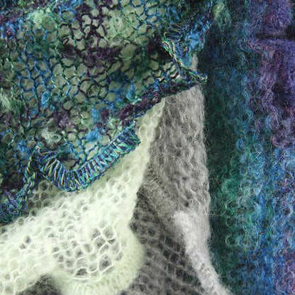 Frilled muffler - Green 