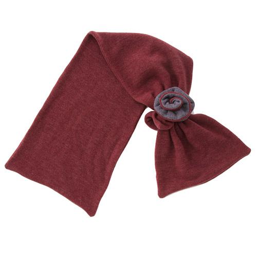 Rose flower neck warmer - Wine