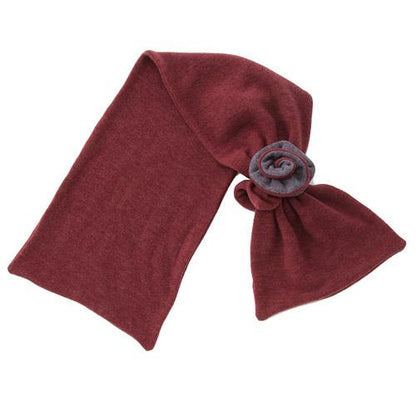Rose flower neck warmer - Wine