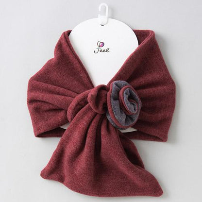 Rose flower neck warmer - Wine