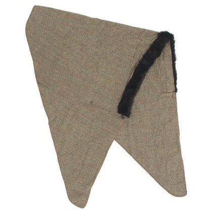 Poncho with fur - Grey