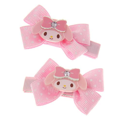 Kids My Melody Hair Clips 2pk