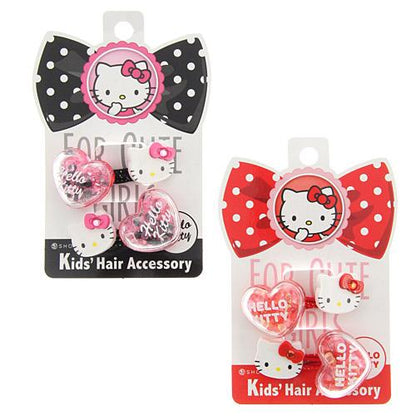 Kids 2 pack Hello Kitty Hair Ties - Pink