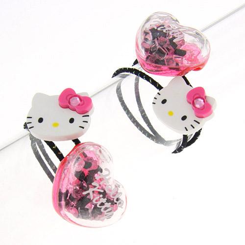 Kids Hello Kitty Hair Ties 2pk - Pink