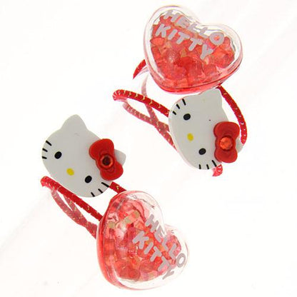 Kids Hello Kitty Hair Ties 2pk - Red