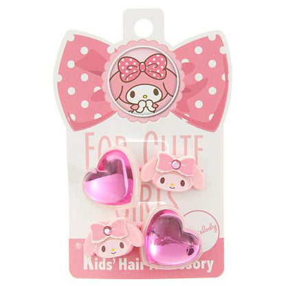 Kids 2 pack My Melody Hair Ties - Pink