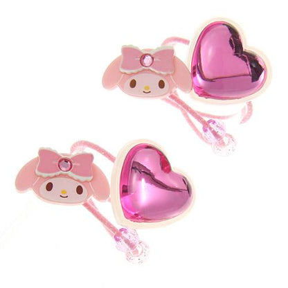 Kids My Melody Hair Ties 2pk - Pink