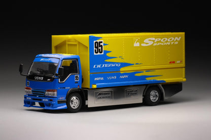 Peako Model & YES 1/64 Semi Wide Wing Custom Truck (Yellow/Blue) 63514