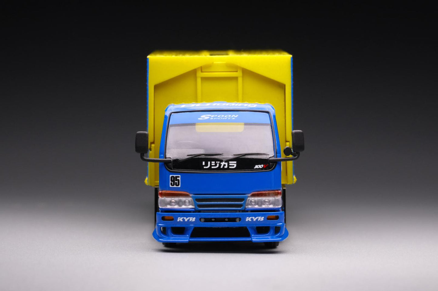 Peako Model & YES 1/64 Semi Wide Wing Custom Truck (Yellow/Blue) 63514
