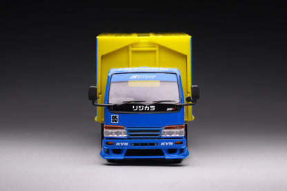 Peako Model & YES 1/64 Semi Wide Wing Custom Truck (Yellow/Blue) 63514