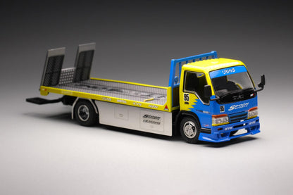 PEAKO64 1/64 Flatbed Tow Truck BLUE/YELLOW 64000