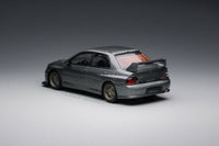 PEAKO64 1/64 Peako Model Mitsubishi 2006 Lancer Evolution VIII GREY with Tuning Parts and Car Park 64101