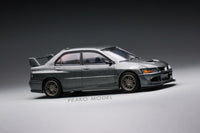 PEAKO64 1/64 Peako Model Mitsubishi 2006 Lancer Evolution VIII GREY with Tuning Parts and Car Park 64101