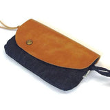 Denim Leather pouch - Blue