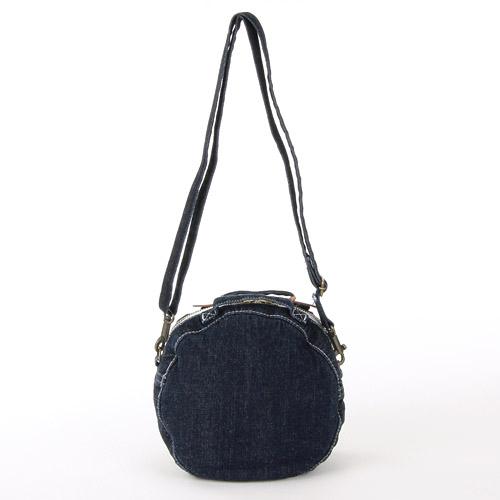 Circle shoulder Denim bag - Dark blue