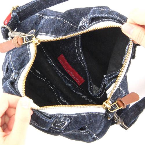 Circle shoulder Denim bag - Dark blue
