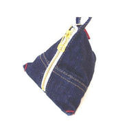 Denim triangle pouch - Deep blue