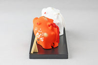 Double Pig Ornament with Display by Yakushigama
